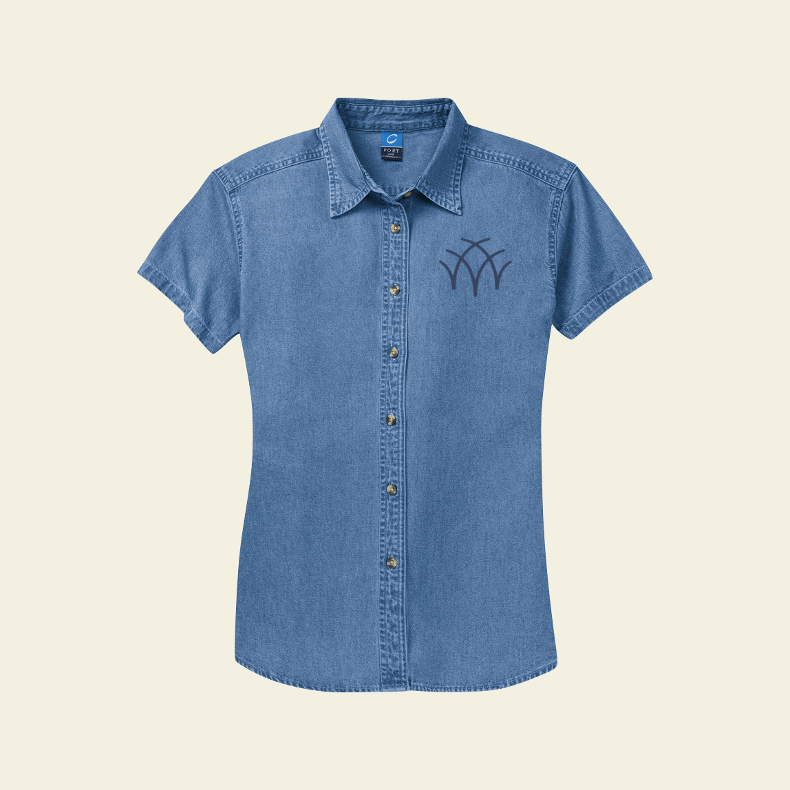 Aspen Group Port & Company® Women's Short Sleeve Value Denim Shirt