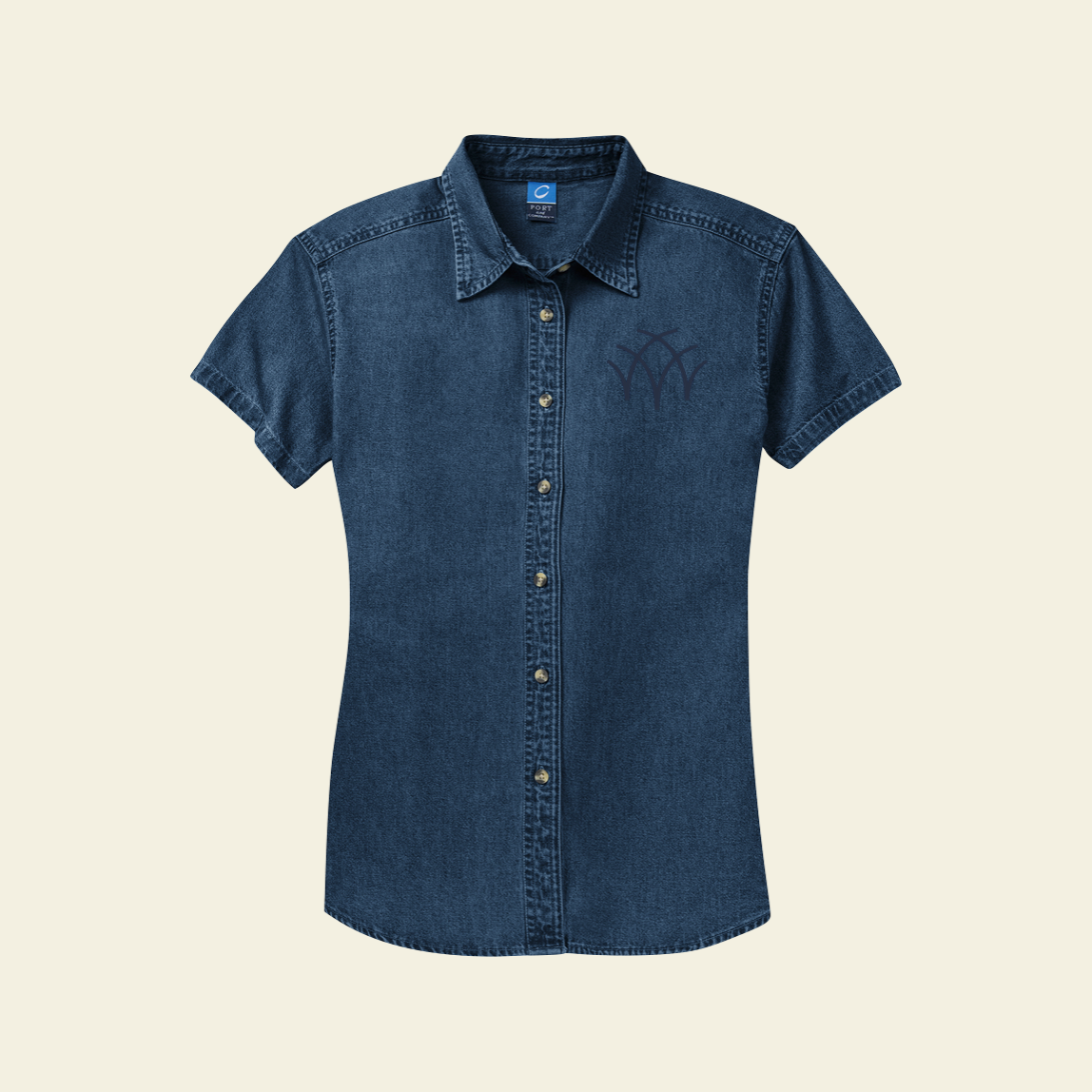 Aspen Group Port & Company® Women's Short Sleeve Value Denim Shirt
