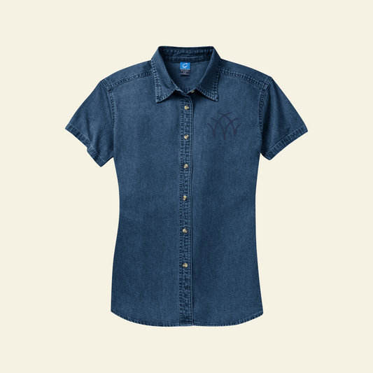 Aspen Group Port & Company® Women's Short Sleeve Value Denim Shirt