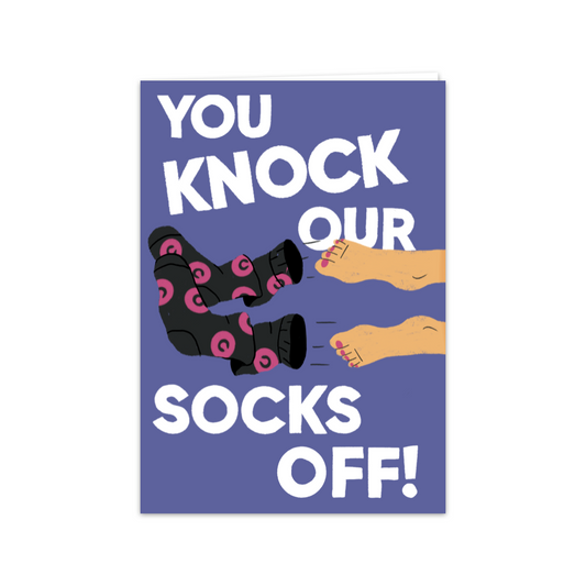 Piehole.tv You Knock Our Socks Off Greeting Card and Envelope