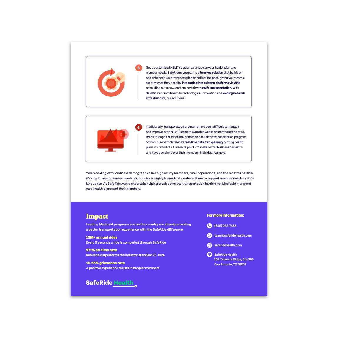 SafeRide Health Events Flyer (Technology-Powered Transportation)
