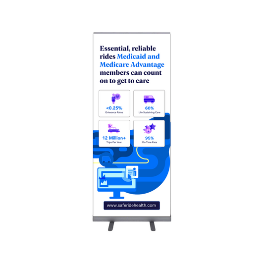 SafeRide Health Events Retractable Banner (Essential, Reliable Rides)