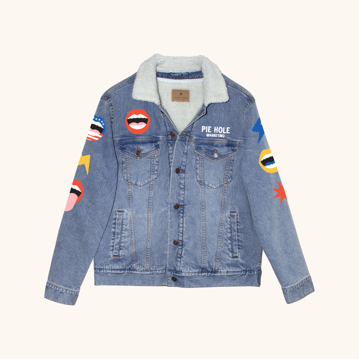 Threadfast Apparel Unisex Sherpa-Lined Denim Jacket