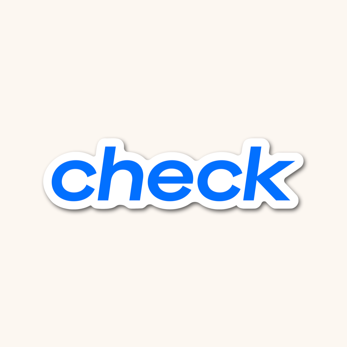 To Check Sticker Check Logo Sticker – Pie Hole Marketing Inventory