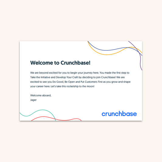 Crunchbase New Hire Kit Card