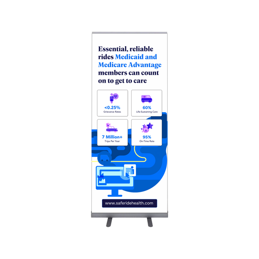 SafeRide Health Events Retractable Banner (Essential, Reliable Rides)