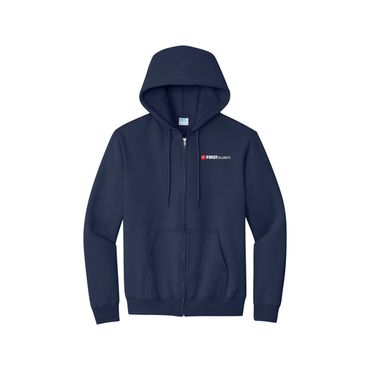 First Student Port & Company® Essential Fleece Full-Zip Hooded Sweatshirt