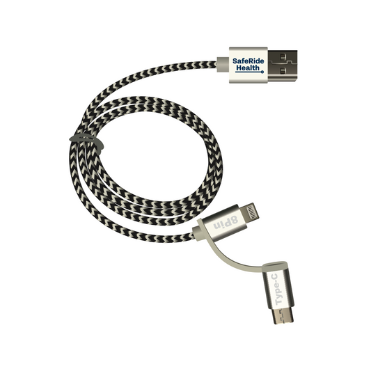 SafeRide Health Events Trinity 3-in-1 Charging Cable