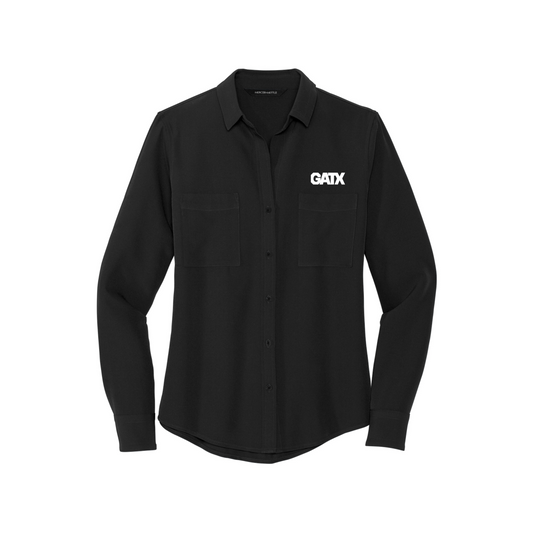 GATX Mercer+Mettle® Women's Stretch Crepe Long Sleeve Camp Blouse