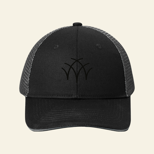 Aspen Group Port Authority® Double Mesh Snapback Sandwich Bill Cap