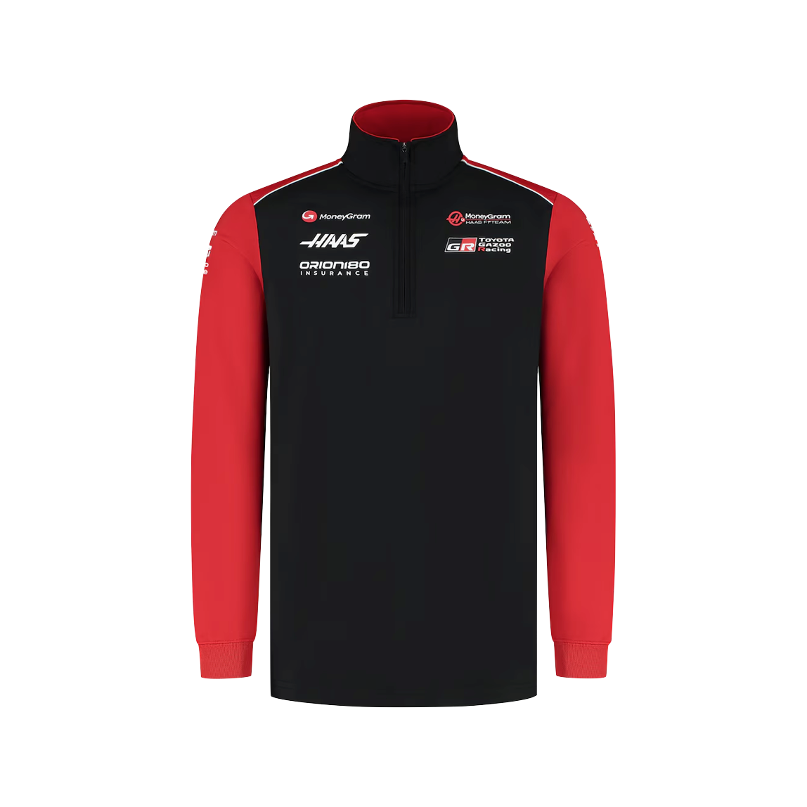 Knock Knock Men's Haas F1 Black Team Quarter-Zip Sweatshirt