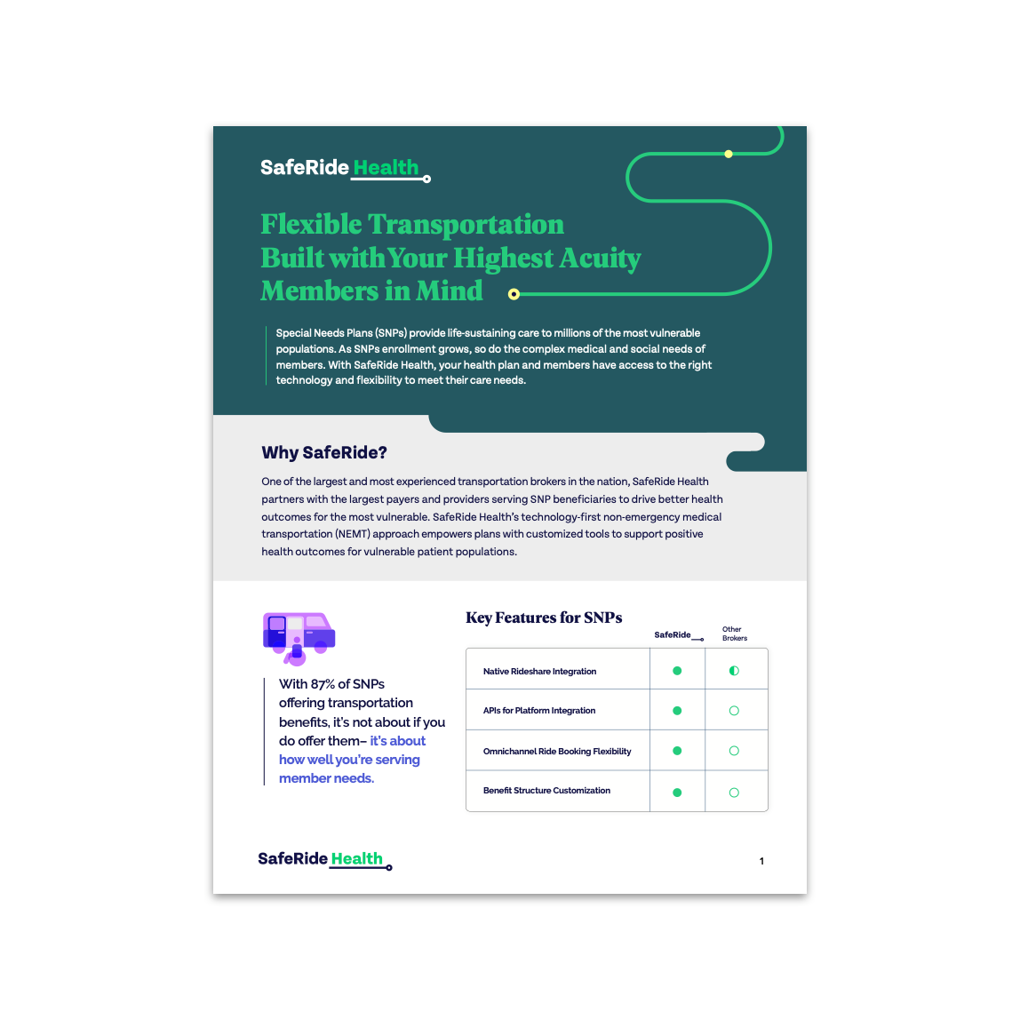 SafeRide Health Events Flyer (Flexible Transportation)