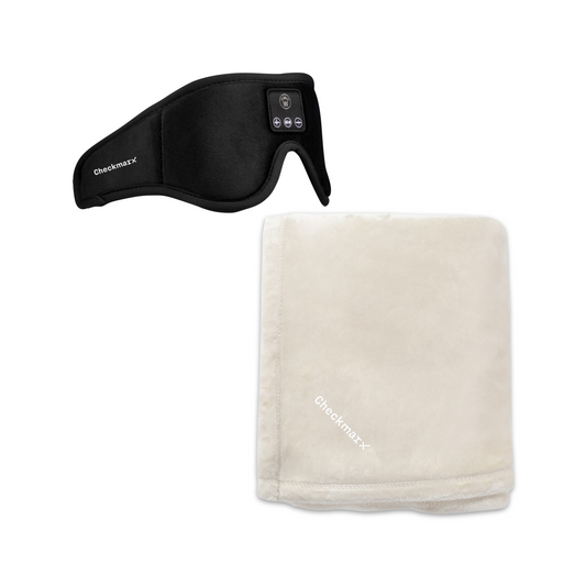 Checkmarx Wellable™ Bluetooth Sleep Mask and Oversized Tahoe Microfleece Throw