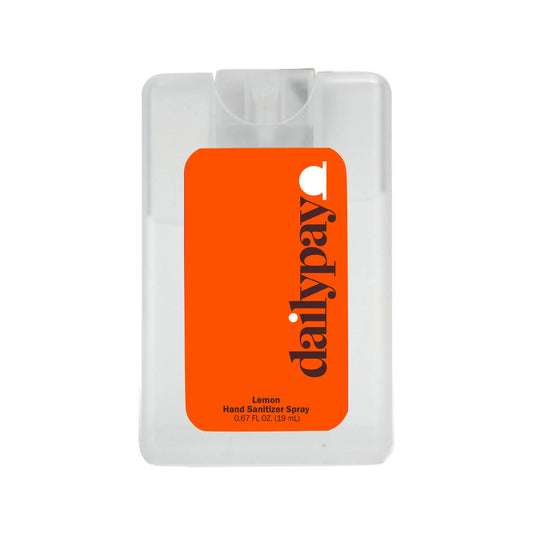 DailyPay Client Success Credit Card Shaped Hand Sanitizer Sprayer