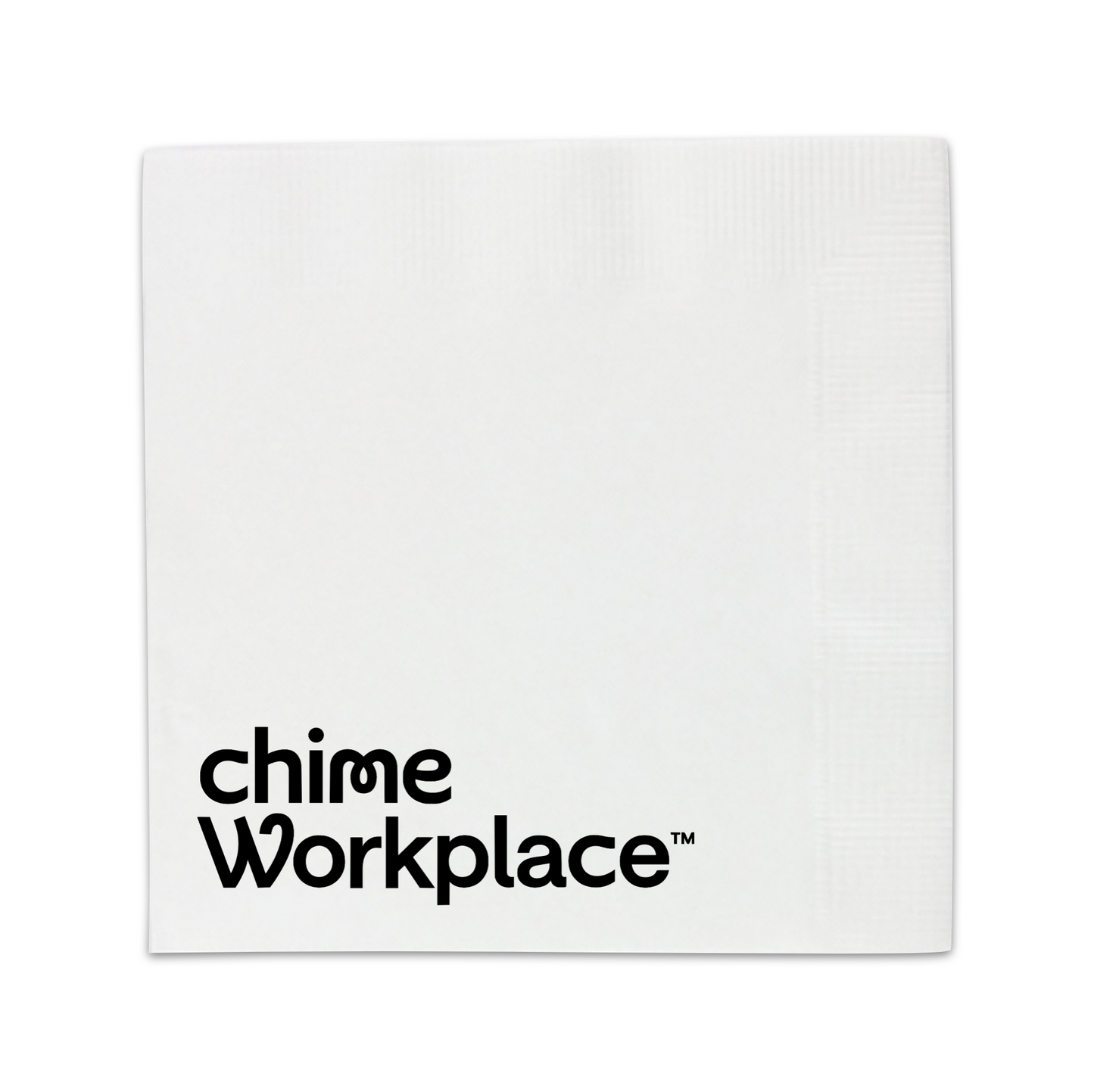 Chime White 3 Ply Beverage Napkin