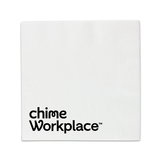 Chime White 3 Ply Beverage Napkin