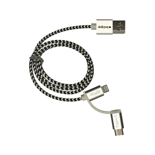 DailyPay Client Success Trinity 3-in-1 Charging Cable